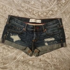 Abercrombie & Fitch distressed denim shorts